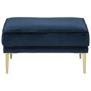 Macleary - Navy - Ottoman-Washburn's Home Furnishings