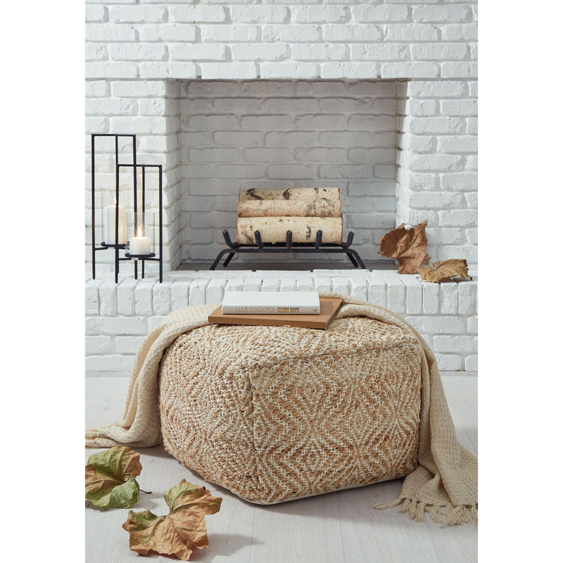 Madan - Ivory/natural - Pouf-Washburn's Home Furnishings