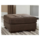 Maderla Oversized Accent Ottoman in Walnut-Washburn's Home Furnishings