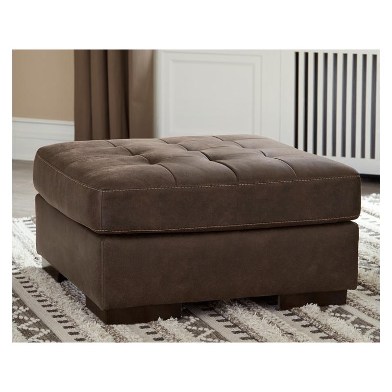 Maderla Oversized Accent Ottoman in Walnut-Washburn's Home Furnishings