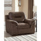 Maderla - Walnut - Chair, Ottoman-Washburn's Home Furnishings