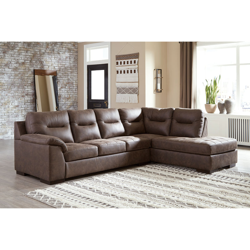 Maderla - Walnut - Left Arm Facing Sofa 2 Pc Sectional-Washburn's Home Furnishings