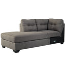 Maier - Charcoal - Left Arm Facing Chaise Sleeper Sectional-Washburn's Home Furnishings