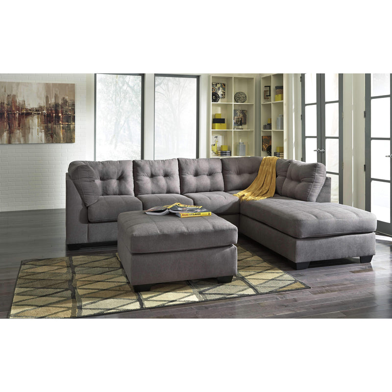 Maier - Gray Dark - Laf Sofa & Raf Chaise Sectional-Washburn's Home Furnishings