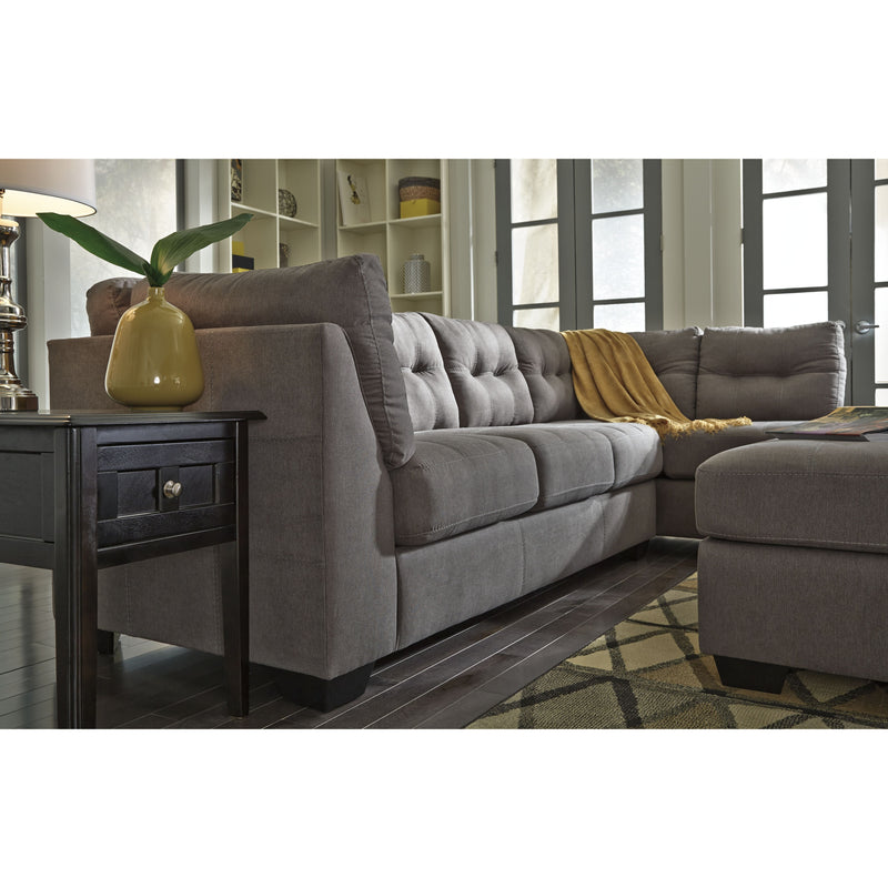 Maier - Gray Dark - Laf Sofa & Raf Chaise Sectional-Washburn's Home Furnishings