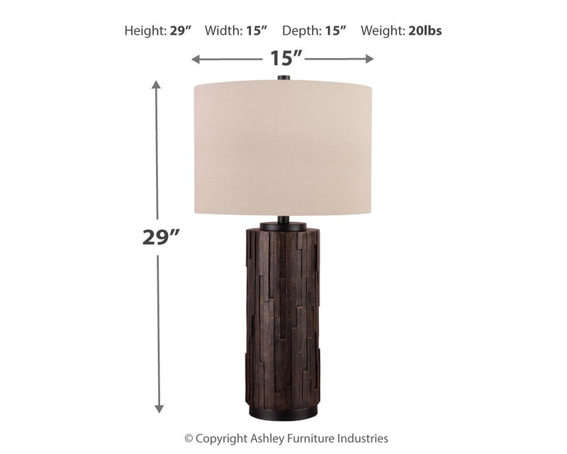 Makya - Black - Poly Table Lamp (2/cn)-Washburn's Home Furnishings