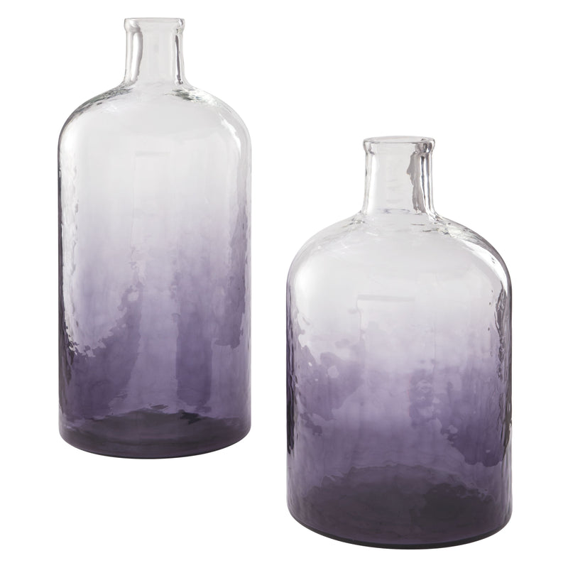 Maleah - Purple - Vase Set (2/cn)-Washburn's Home Furnishings