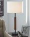 Maliny - Black/brown - Wood Table Lamp (2/cn)-Washburn's Home Furnishings