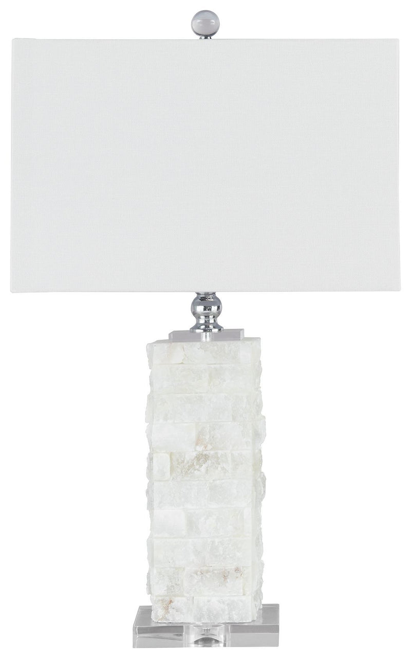 Malise - White - Alabaster Table Lamp (1/cn)-Washburn's Home Furnishings