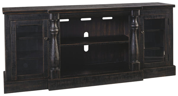 Mallacar - Black - Xl Tv Stand W/fireplace Option-Washburn's Home Furnishings