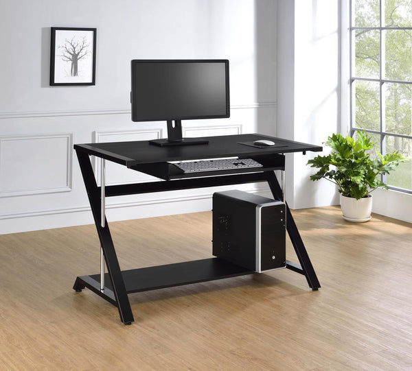 Mallet - Computer Desk - Black-Washburn's Home Furnishings