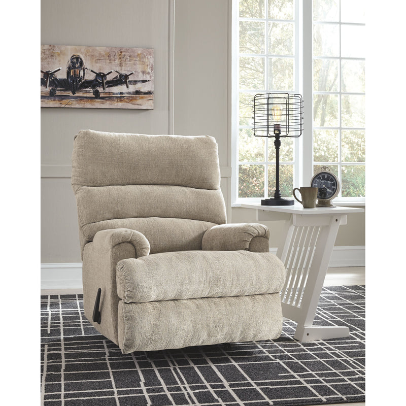 Man - Beige - Rocker Recliner-Washburn's Home Furnishings