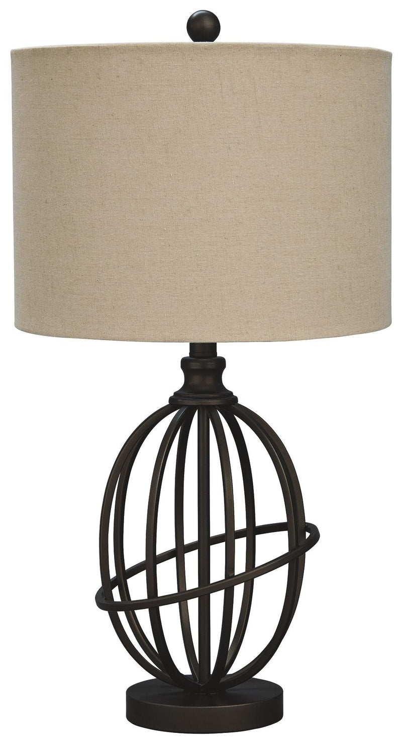 Manasa - Dark Brown - Metal Table Lamp (1/cn)-Washburn's Home Furnishings