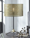 Mance - Gray/brass Finish - Metal Table Lamp (1/cn)-Washburn's Home Furnishings