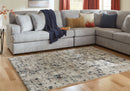 Mansville - White / Black / Gray - Medium Rug-Washburn's Home Furnishings