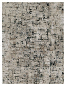 Mansville - White / Black / Gray - Medium Rug-Washburn's Home Furnishings