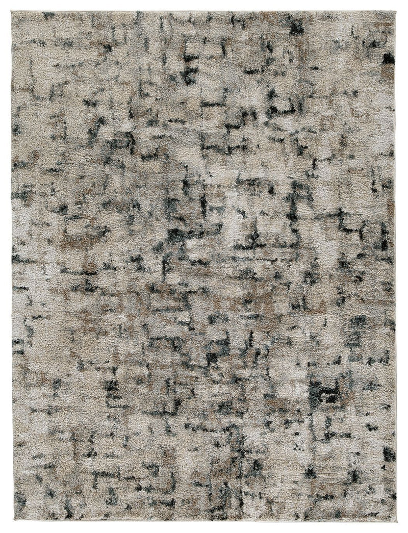 Mansville - White / Black / Gray - Medium Rug-Washburn's Home Furnishings