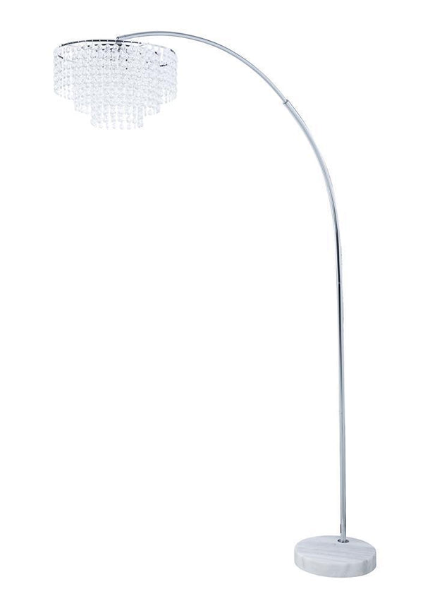 Marble Base Floor Lamp - White-Washburn's Home Furnishings