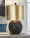 Mareike - Black/gold Finish - Metal Table Lamp (1/cn)-Washburn's Home Furnishings