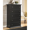 Maribel - Black - Five Drawer Chest-Washburn's Home Furnishings