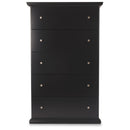 Maribel - Black - Five Drawer Chest-Washburn's Home Furnishings