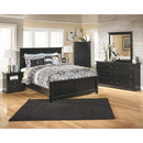 Maribel - Black - Five Drawer Chest-Washburn's Home Furnishings