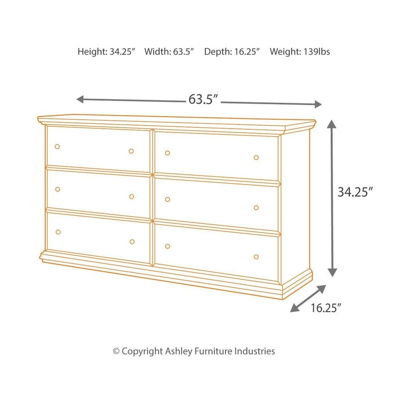 Maribel - Black - Six Drawer Dresser-Washburn's Home Furnishings