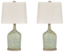 Maribeth - Sage - Paper Table Lamp (2/cn)-Washburn's Home Furnishings