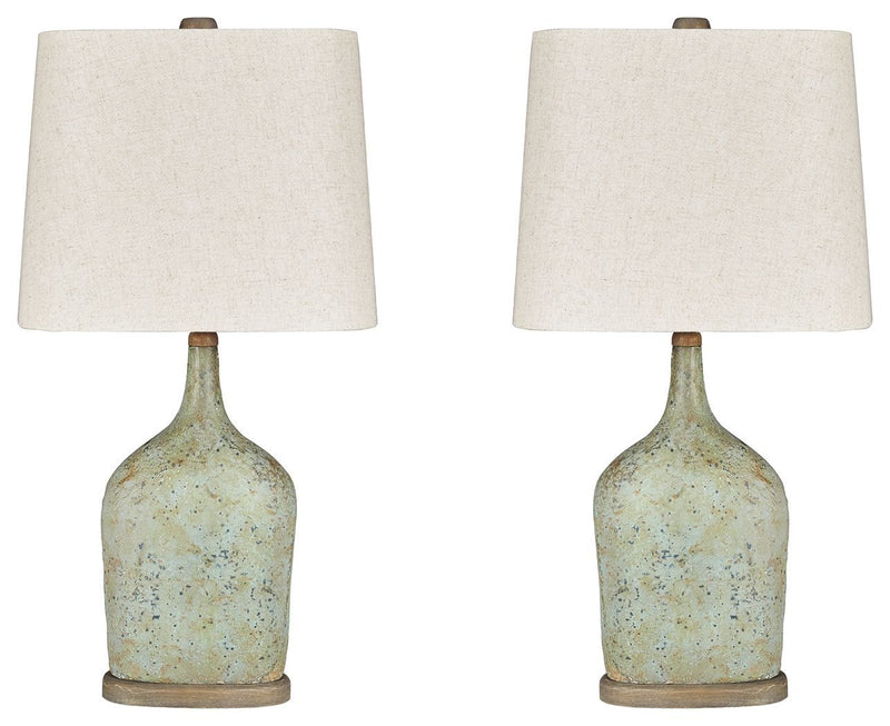 Maribeth - Sage - Paper Table Lamp (2/cn)-Washburn's Home Furnishings