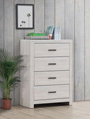 Marion - 4-drawer Chest Coastal - White-Washburn's Home Furnishings