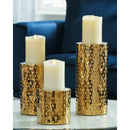 Marisa - Gold Finish - Candle Holder Set (3/cn)-Washburn's Home Furnishings