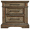 Markenburg - Brown - Three Drawer Night Stand-Washburn's Home Furnishings