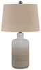 Marnina - Taupe - Ceramic Table Lamp (2/cn)-Washburn's Home Furnishings