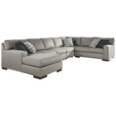 Marsing Nuvella - Slate - Left Arm Facing Chaise 5 Pc Sectional-Washburn's Home Furnishings