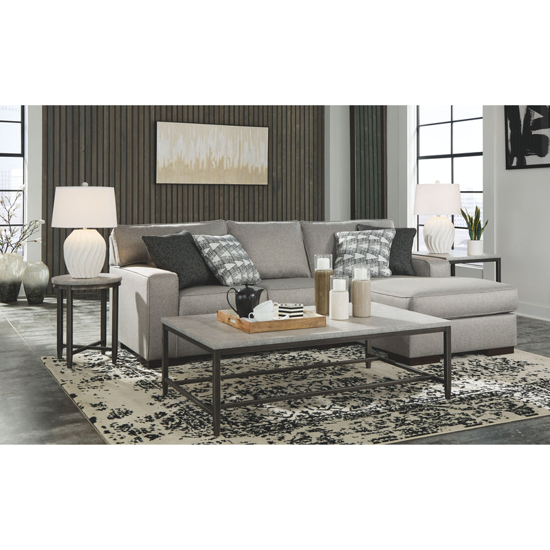 Marsing Nuvella - Slate - Left Arm Facing Loveseat 2 Pc Sectional-Washburn's Home Furnishings