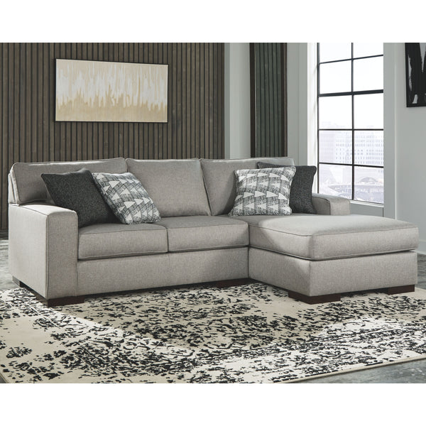 Marsing Nuvella - Slate - Left Arm Facing Loveseat 2 Pc Sectional-Washburn's Home Furnishings