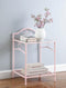 Massi - 1-shelf Nightstand With Glass Top - Pink-Washburn's Home Furnishings