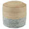 Matson - Natural/blue - Pouf-Washburn's Home Furnishings