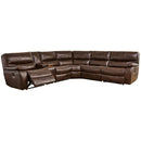 Mayall - Chocolate - Left Arm Facing Power Recliner 6 Pc Sectional-Washburn's Home Furnishings