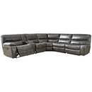 Mayall - Gray - Left Arm Facing Power Recliner 6 Pc Sectional-Washburn's Home Furnishings