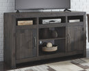 Mayflyn - Charcoal - Lg Tv Stand W/fireplace Option-Washburn's Home Furnishings