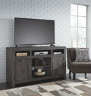 Mayflyn - Charcoal - Lg Tv Stand W/fireplace Option-Washburn's Home Furnishings