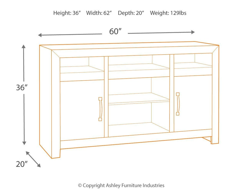 Mayflyn - Charcoal - Lg Tv Stand W/fireplace Option-Washburn's Home Furnishings