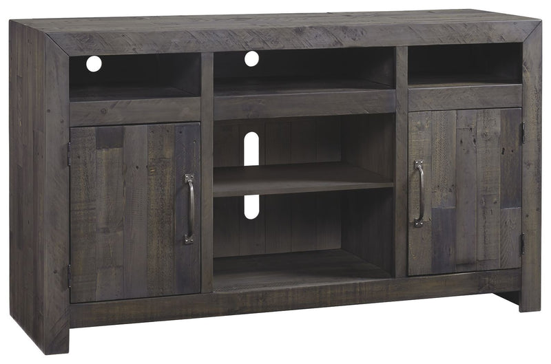 Mayflyn - Charcoal - Lg Tv Stand W/fireplace Option-Washburn's Home Furnishings