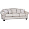 Mayo 3180F Series Loveseat in Expression Oatmeal W/ Antique Nails and Expresso Legs-Washburn's Home Furnishings