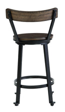 Melenski - Grayish Brown/black - Swivel Barstool (2/cn)-Washburn's Home Furnishings