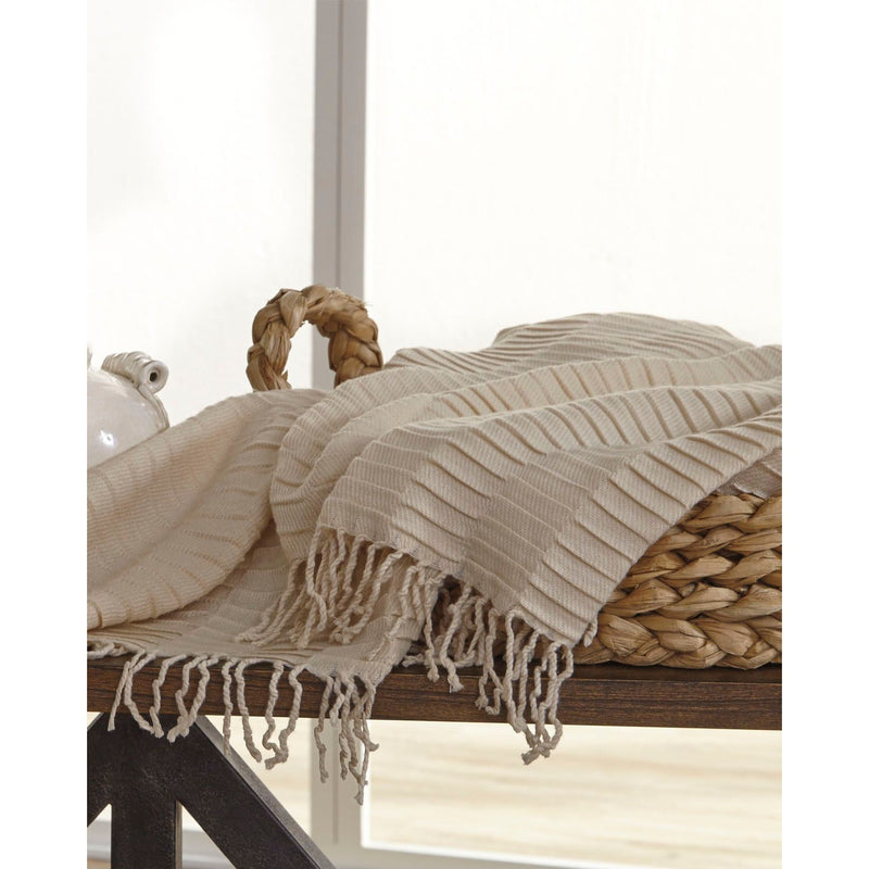 Mendez - Sand - Throw (3/cs)-Washburn's Home Furnishings