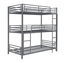 Metal Triple Twin Bunk Bed - Gray-Washburn's Home Furnishings