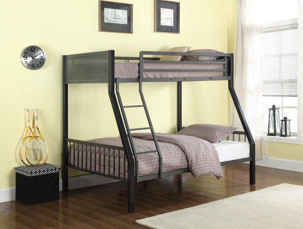 Meyers - Bunk Bed - Twin Over Full Bunk Bed - Gray-Washburn's Home Furnishings