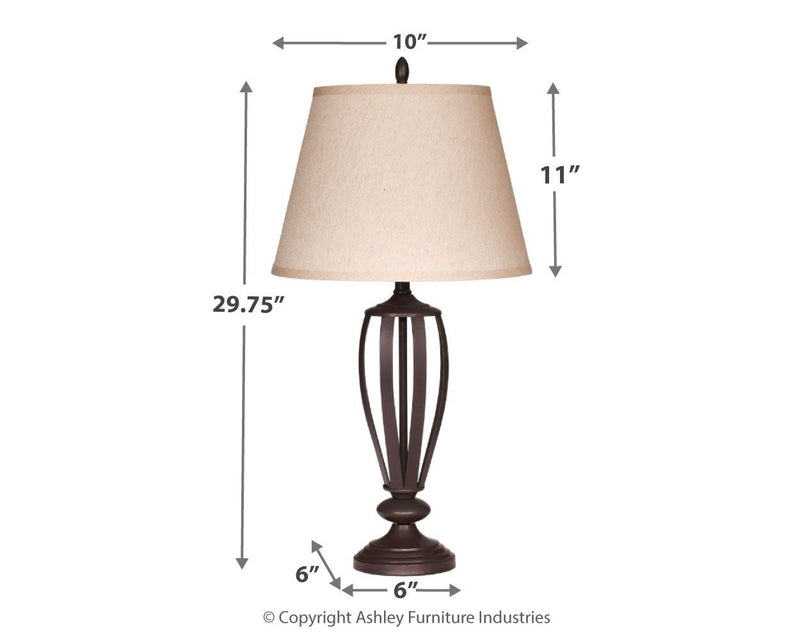 Mildred - Bronze Finish - Metal Table Lamp (2/cn)-Washburn's Home Furnishings